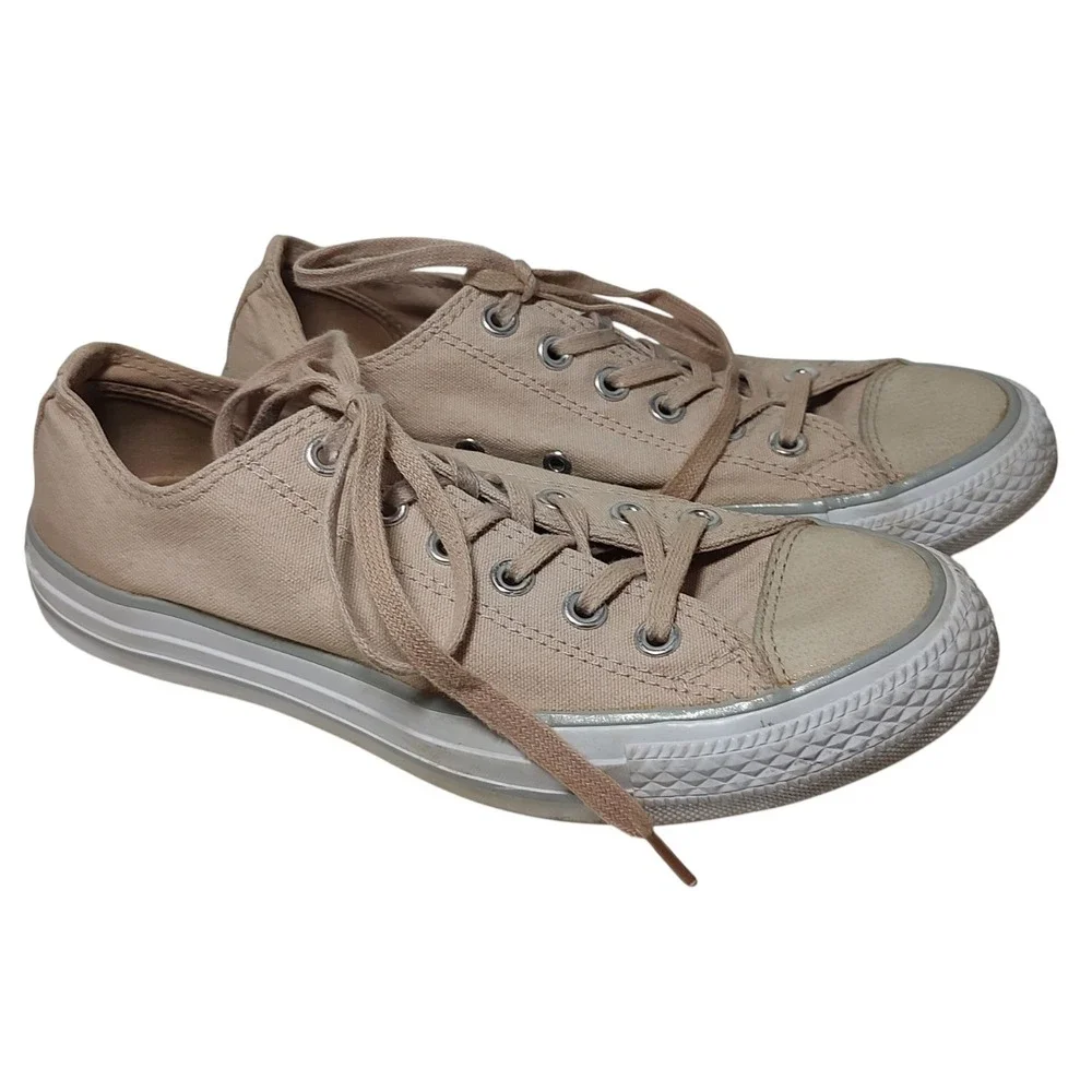Converse Chuck Taylor All Star Sneaker Low Metallic Strip Toe Blush Womens Eight